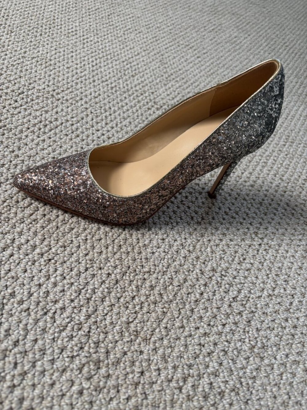 Marc Fisher Garicky pointed-toe Pumps, Pink/Silver Ombre Design, Size 7 - Picture 9 of 12
